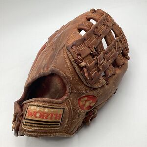 Vintage Worth Red Dot Baseball Glove‎ RHT Brown Leather Unisex Adult